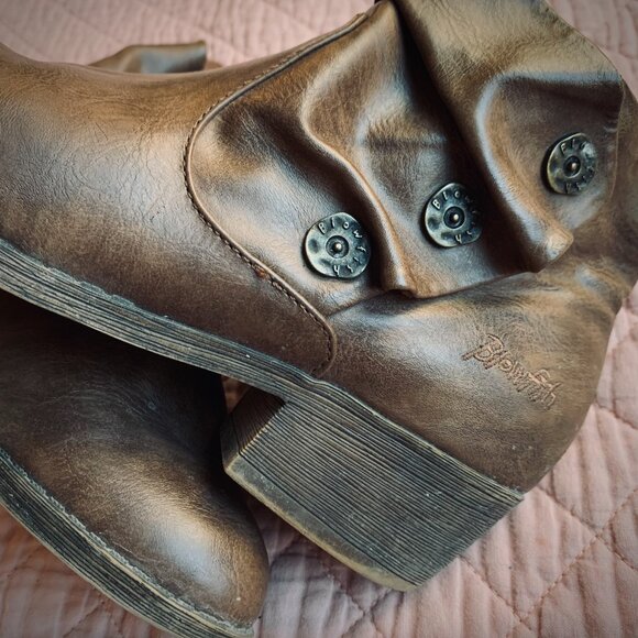 Blowfish - 1-inch Heeled Ankle Boots in faux leather - brown Size 8,5 - Picture 3 of 4